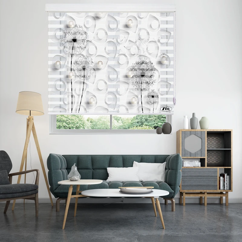 پرده زبرا زیو مدل 3D-1186 سایز 150x200 سانتی متر