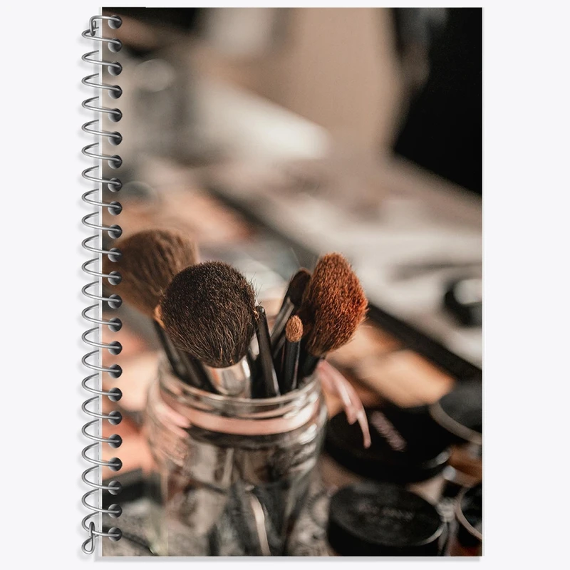 دفتر زبان 50 برگ خندالو مدل دو خط طرح آرایشگر و میکاپ آرتیست کد F1913