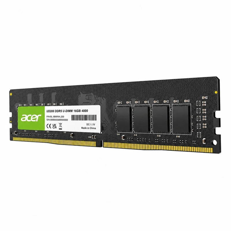 رم دسکتاپ DDR5 تک کاناله 4800 مگاهرتز CL40 ایسر مدل UD200 DDR5 U-UDIMM ظرفیت 16 گیگابایت