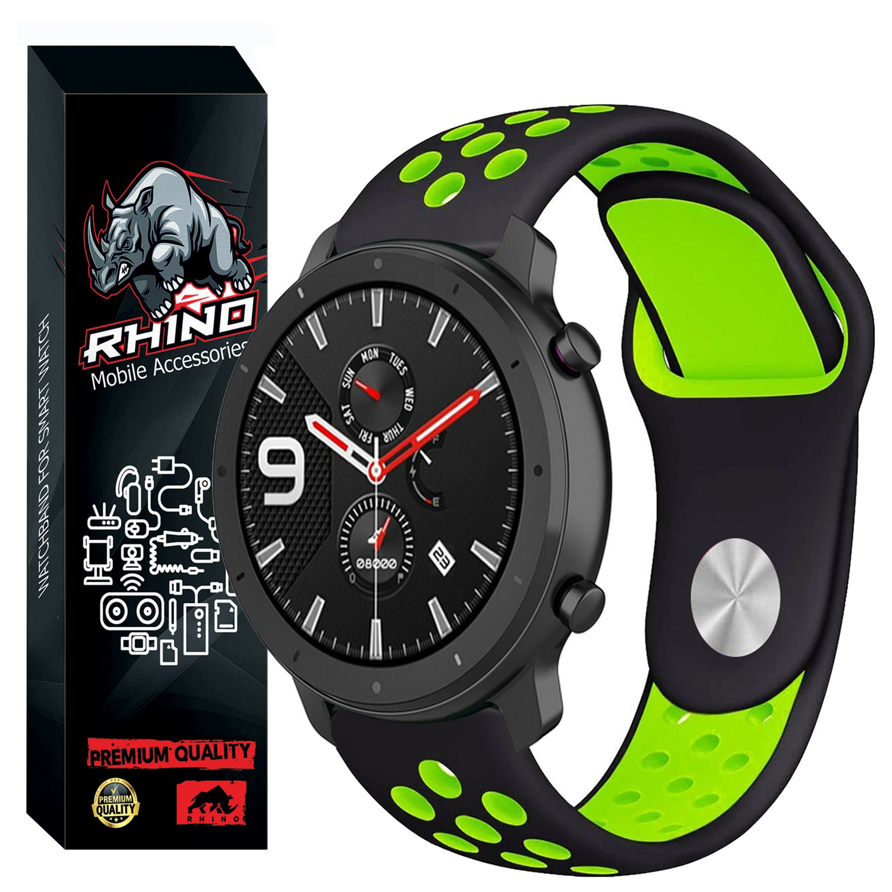 بند راینو مدل Sport مناسب برای ساعت هوشمند گلوریمی M1 Pro / GS1 Pro