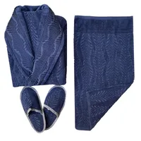 سرویس حوله پالتویی ۳ تکه هنرمند مدل لوکس لاین سایز ۱۲۵