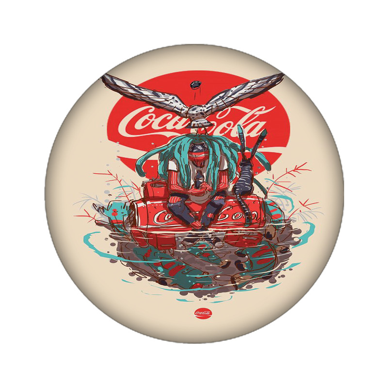 استیکر تزئینی موبایل مدل کوکا کولا کد 3761