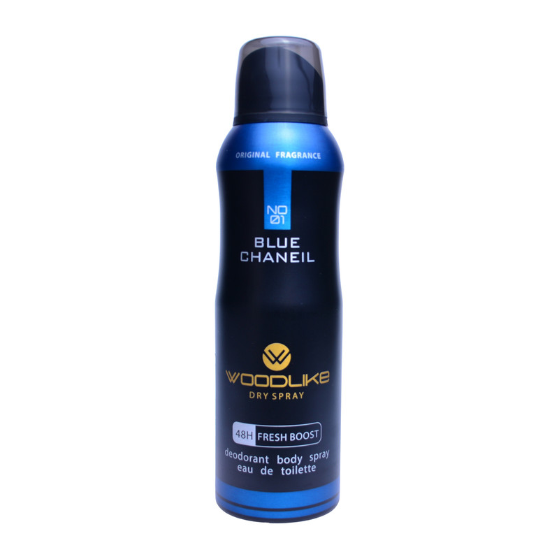 اسپری بدن مردانه وودلایک مدل بلو شنل حجم 300 میلی لیتر