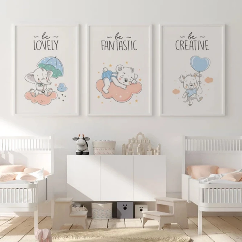 تابلو
کودک طرح سگ و خرس و فیل بازیگوش کد TA112523 مجموعه 3 عددی