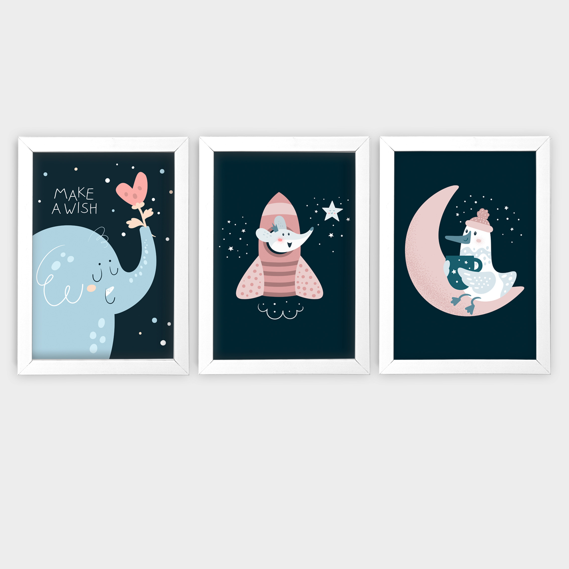 تابلو اتاق کودک آرتیفن کد K146W مجموعه 3 عددی