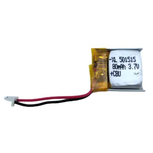 باتری لیتیوم پلیمر مدل XL-50515 ظرفیت 80 میلی آمپر ساعت