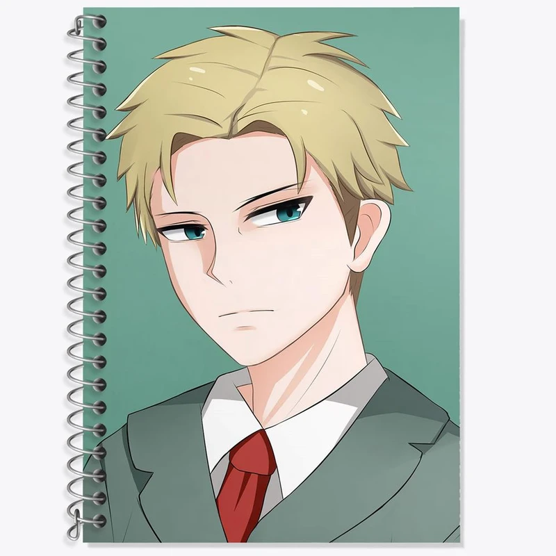 دفتر زبان 50 برگ خندالو مدل سه خط طرح لوید انیمه اسپای ایکس فمیلی Spy x Family کد 17735