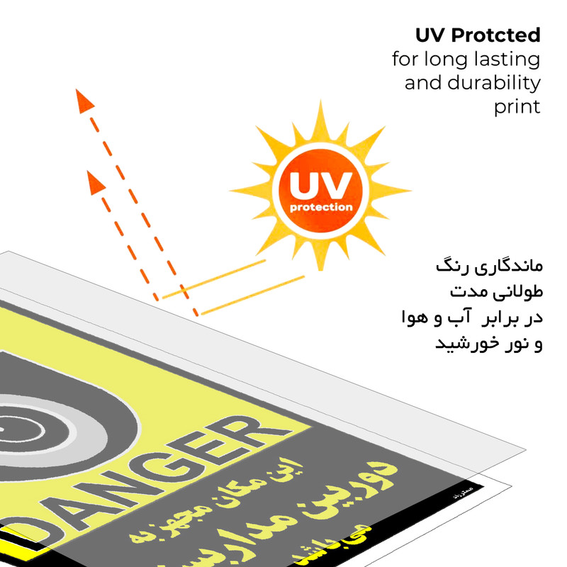 برچسب ایمنی مستر راد طرح این مکان مجهز به دوربین مدار بسته می باشد مدل HSE-OSHA-012