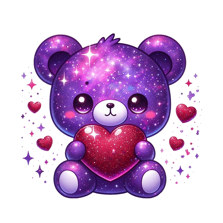 استیکر پارچه و لباس پاد آفرین مدل کارتونی خرس تدی کد S2886