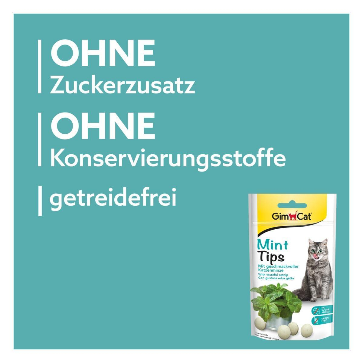 تشویقی گربه جیم کت مدل mint tips طعم نعنا وزن 40 گرم