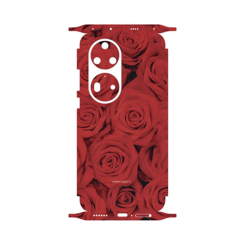 برچسب پوششی ماهوت مدل Red-Flower-FullSkin مناسب برای گوشی موبایل هوآوی P50 Pro