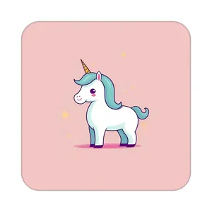 زیر لیوانی کاکتی طرح اسب تک شاخ و یونیکورن مدل mp29772