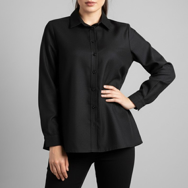 شومیز آستین بلند یقه برگردان زنانه تولیکا مدل 33111