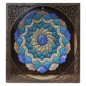 بشقاب میناکاری مدل اسلیمی کد 808