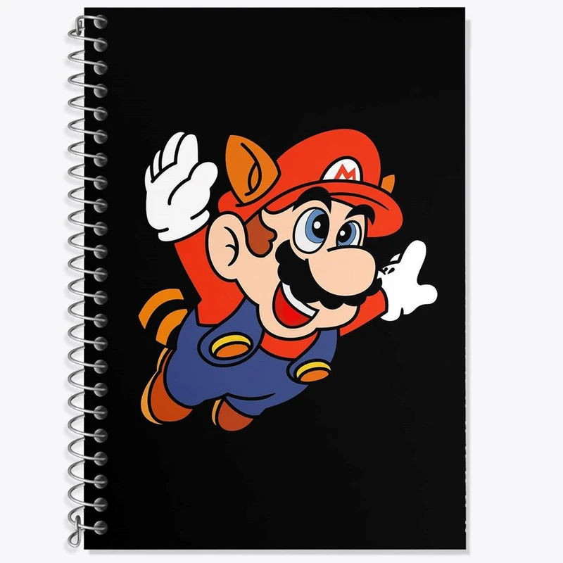 دفتر زبان 50 برگ خندالو مدل سه خط طرح سوپر ماریو کد 30444