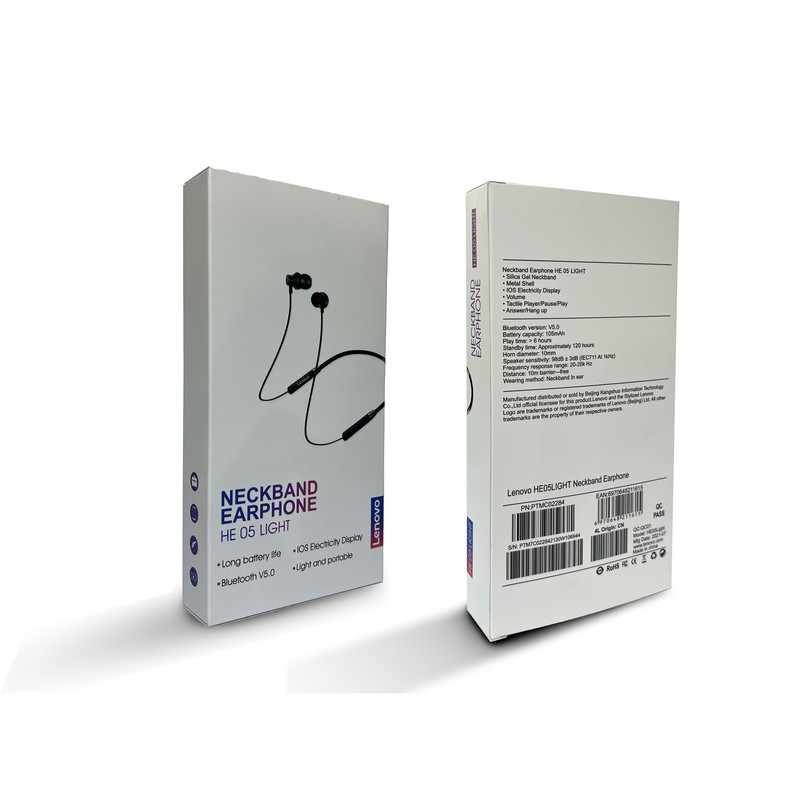 هندزفری بلوتوثی لنوو مدل  Neck Band Earphone-He05 Lite 2022