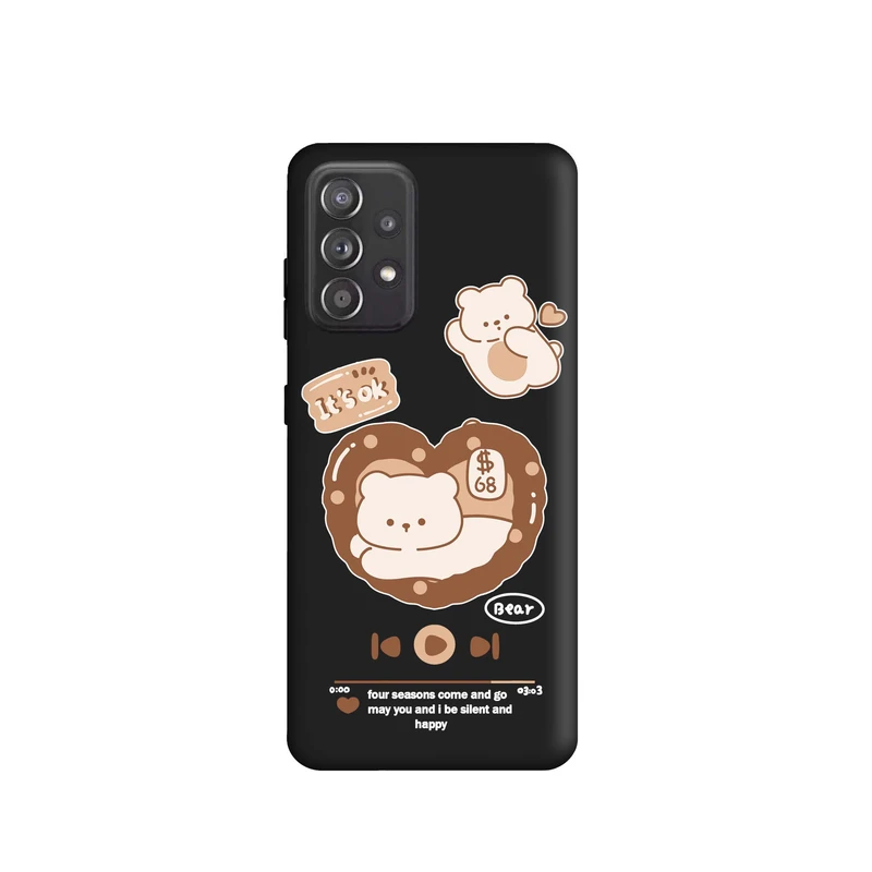 کاور قاب گارد طرح موزیک خرس کد a4918 مناسب برای گوشی موبایل سامسونگ Galaxy A52 / A52s