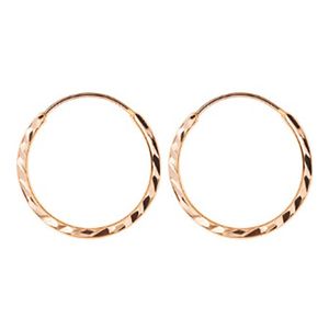 گوشواره طلا 18 عیار زنانه با طرح تراشدار مدل DK521