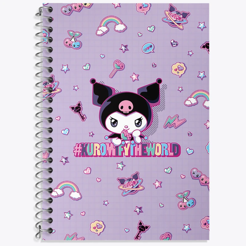 دفتر نت موسیقی 50 برگ خندالو طرح کرومی (Kuromi) کد N4195