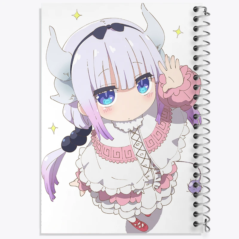 دفتر ژورنال نویسی 50 برگ خندالو مدل نقطه ای طرح کانا انیمه اژدهای خدمتکار کوبایاشی کد 36273