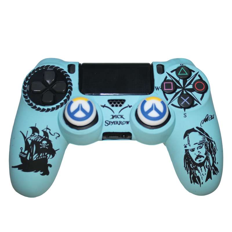 محافظ دسته پلی استیشن 4 مدل 88 W jack sparrow به همراه روکش آنالوگ