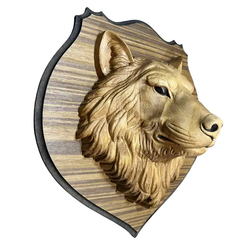 دیوار کوب چوبی مدل افرا طرح شیر