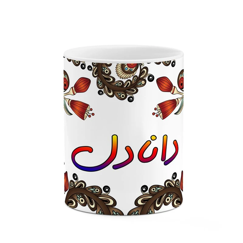ماگ کاکتی مدل اسم دانادل طرح سنتی گل و بته کد mgh44945