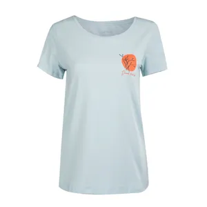 تی شرت آستین کوتاه زنانه جوتی جینز مدل یقه گرد کد 1551231 رنگ آبی روشن