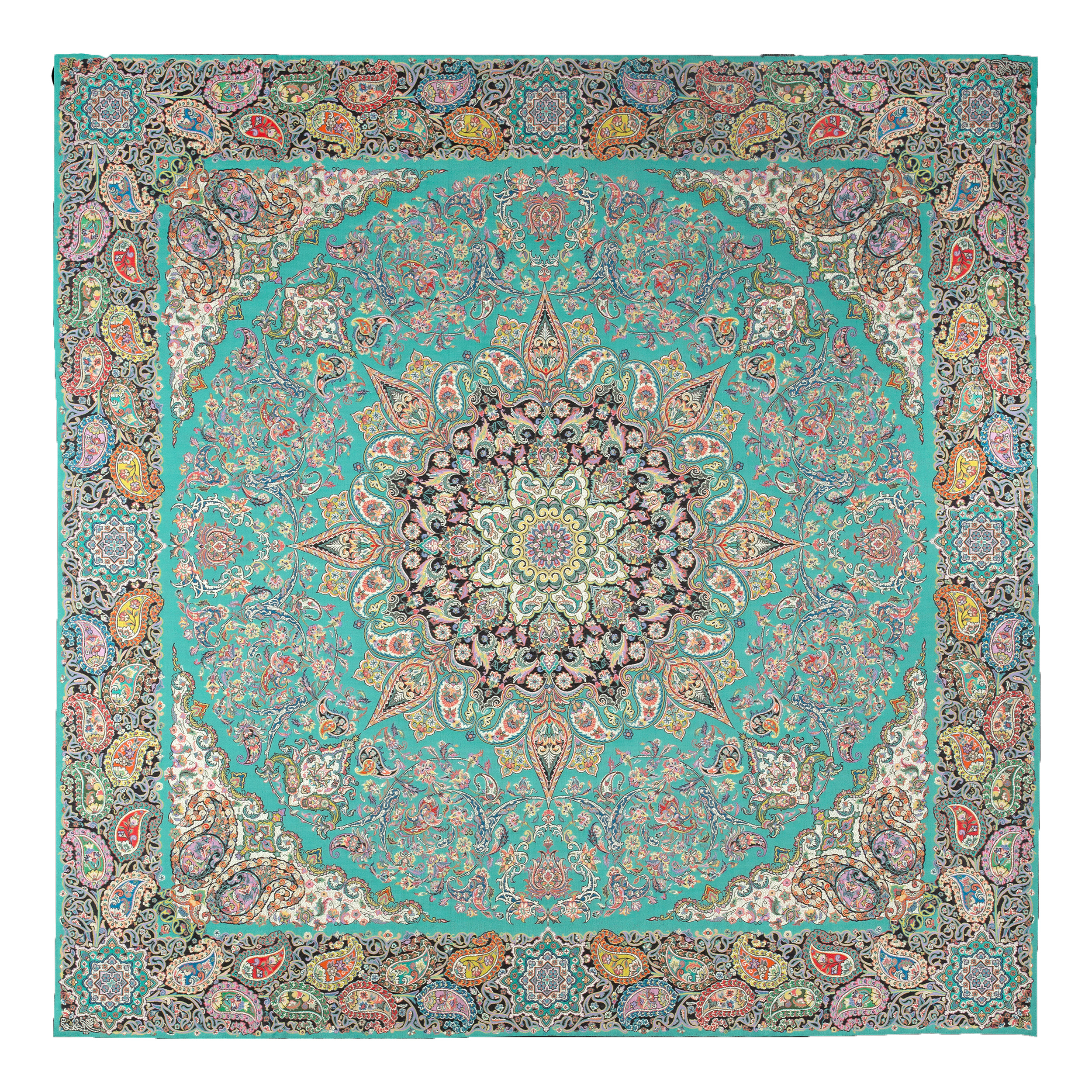 رومیزی ترمه رضایی یزد طرح همایونی کد 2116110403000