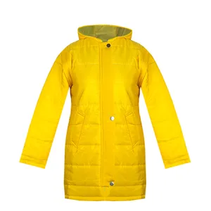 کاپشن زنانه مدل مموری پشم شیشه کد AK1083 رنگ زرد