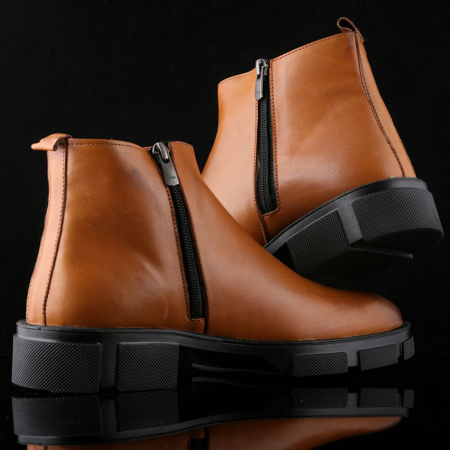 نیم بوت مردانه چرم یلسان مدل تایسز کد ASL-TSZ-515-GN -  - 7