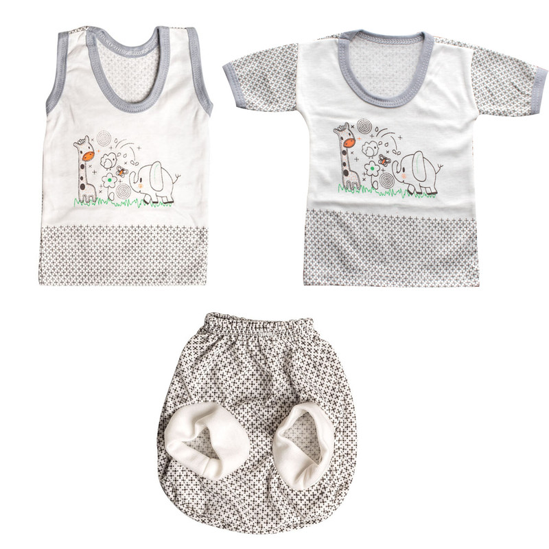 ست 3 تکه لباس نوزادی مدل zarafeh