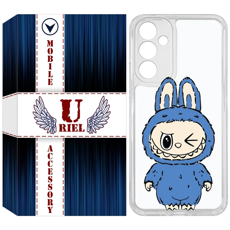 کاور یوریل مدل Clear کد 116 طرح لبوبو مناسب برای گوشی موبایل سامسونگ Galaxy A54