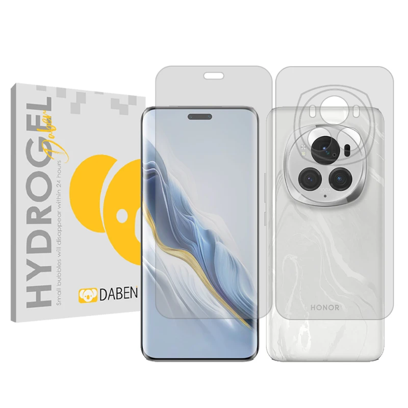 محافظ صفحه نمایش شفاف دبن مدل Tough مناسب برای گوشی موبایل آنر Magic6 Pro به همراه محافظ پشت گوشی