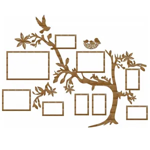 استند دیواری عکس مدل درخت خانواده سایز 100x80 سانتی متر