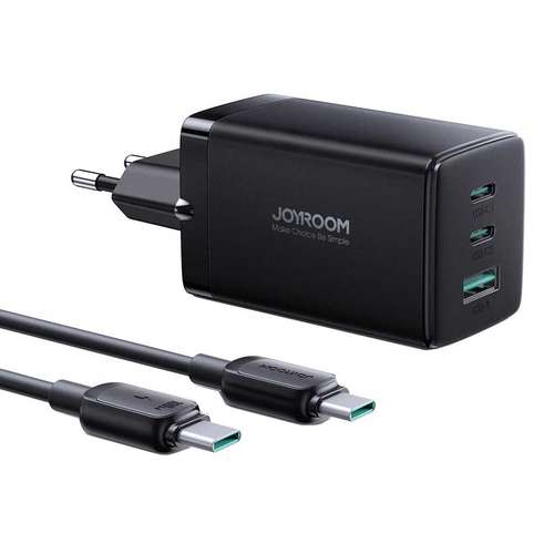 شارژر دیواری 65 وات جوی روم مدل GaN Ultra TCG01 2C1A به همراه کابل usb-C