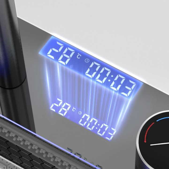 سینک ظرفشویی استیل دیکالان مدل پیانویی نمایشگردار و LED دار کد ۷۵۰۴۵