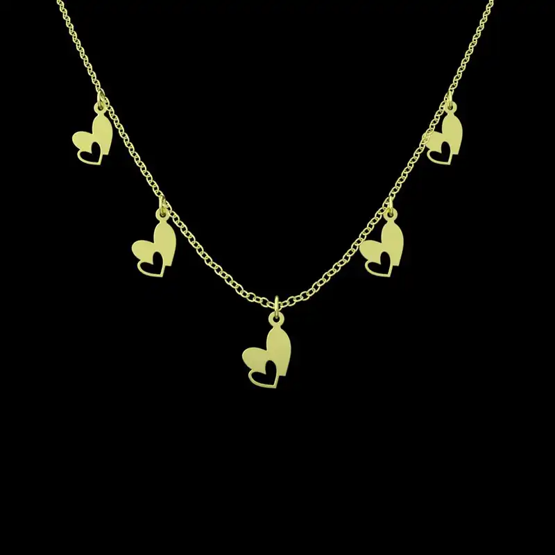 گردنبند طلا 18 عیار زنانه مدوپد مدل قلب کد RNA11259