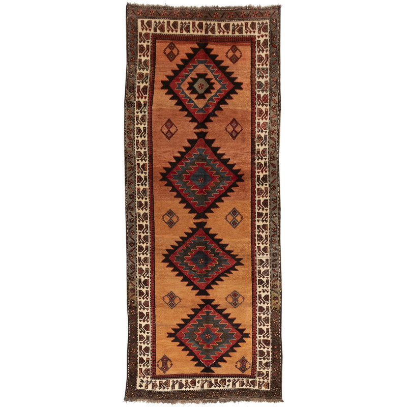 فرش قدیمی دستباف کناره طول سه متر سی پرشیا کد 127012