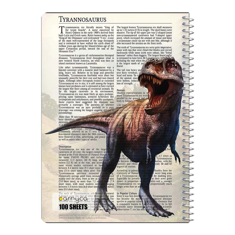 دفتر مشق 100 برگ سیمی کارنیکا طرح روزنامه وینتج حیوانات Vintage Newspaper Animals کد 79603