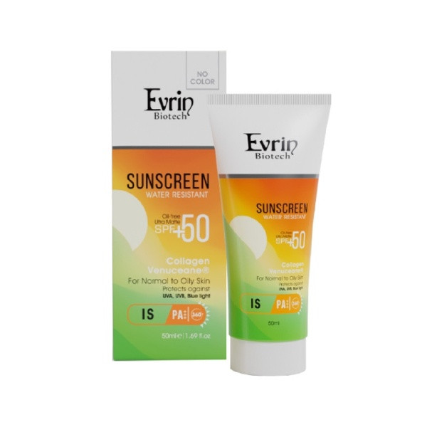 کرم ضد آفتاب بدون رنگ اورین بیوتک SPF 50 مدل Colaagen مناسب پوست های چرب و معمولی حجم 50 میلی لیتر