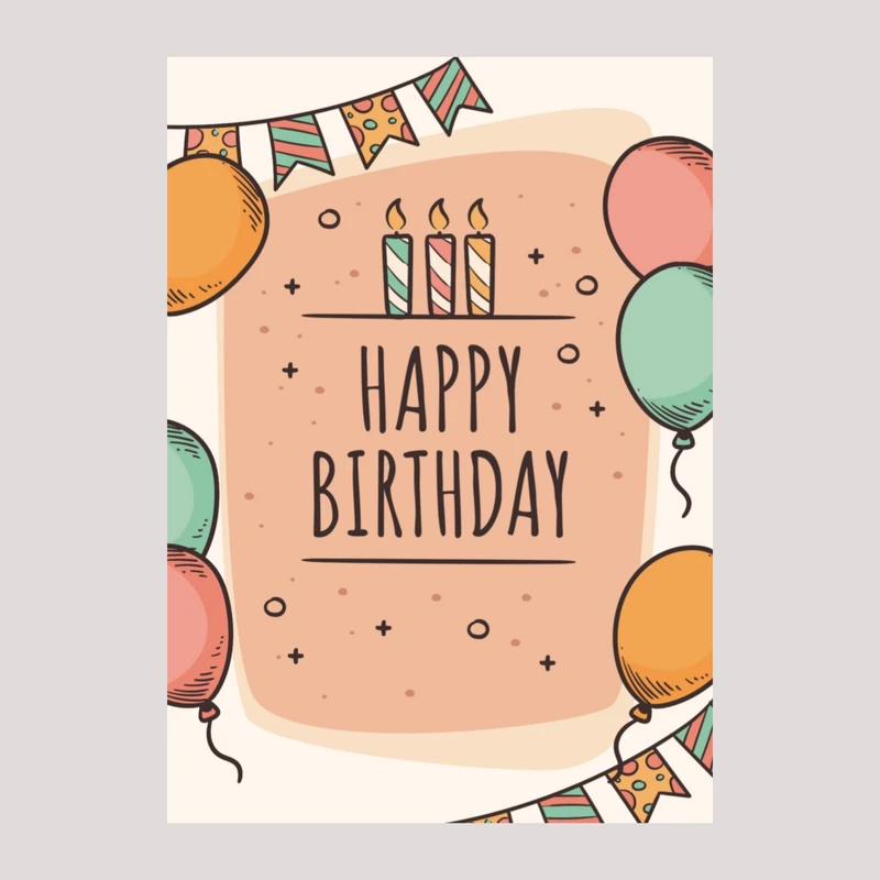 کارت پستال مدل happy birthday کد 25