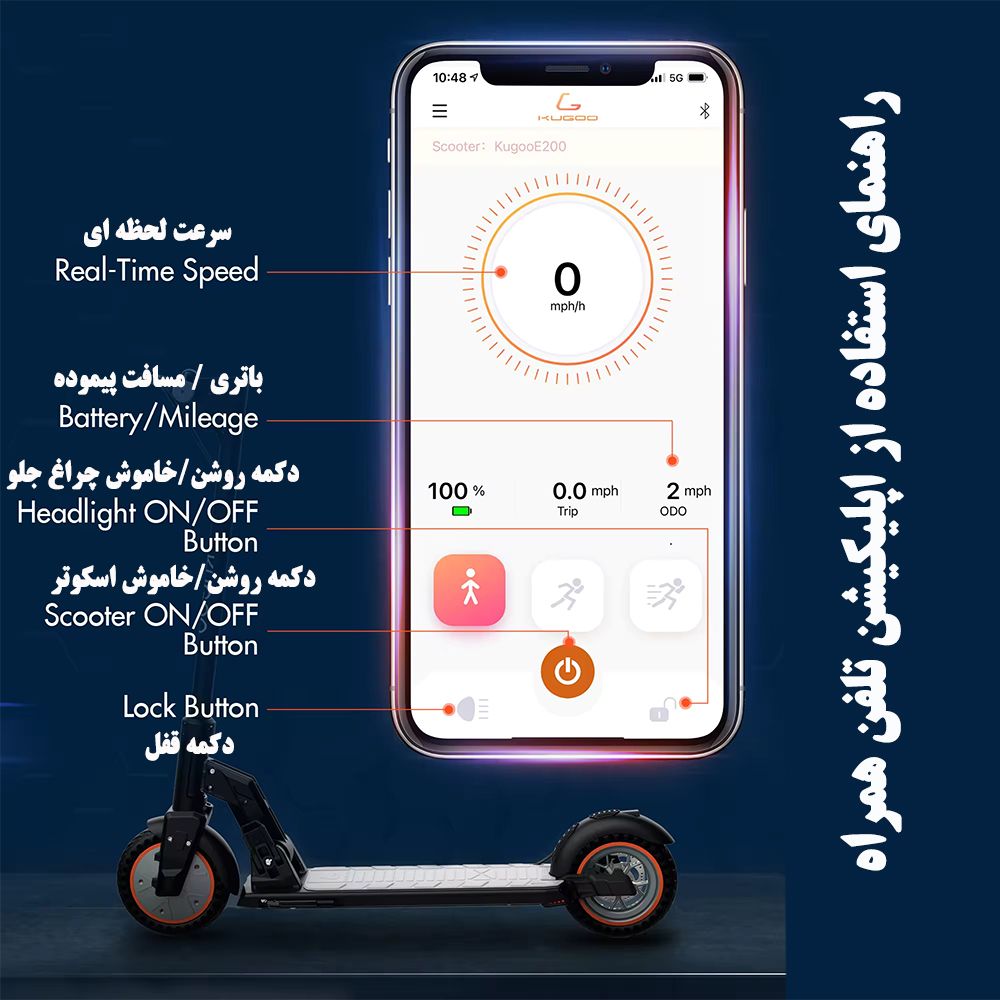 اسکوتر برقی کوگو مدل M2 Pro -  - 8