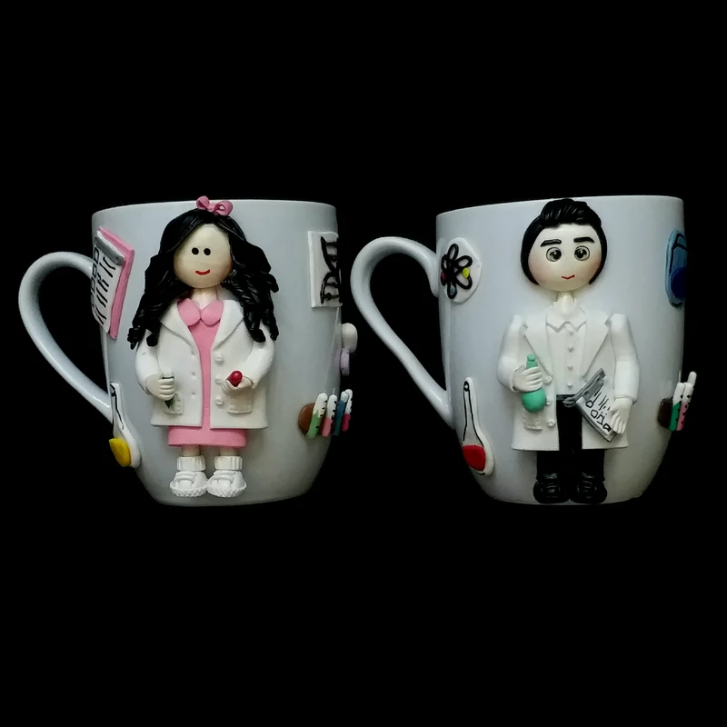 ماگ سرامیکی مدل پزشک داروساز کد L680 مجموعه 2 عددی