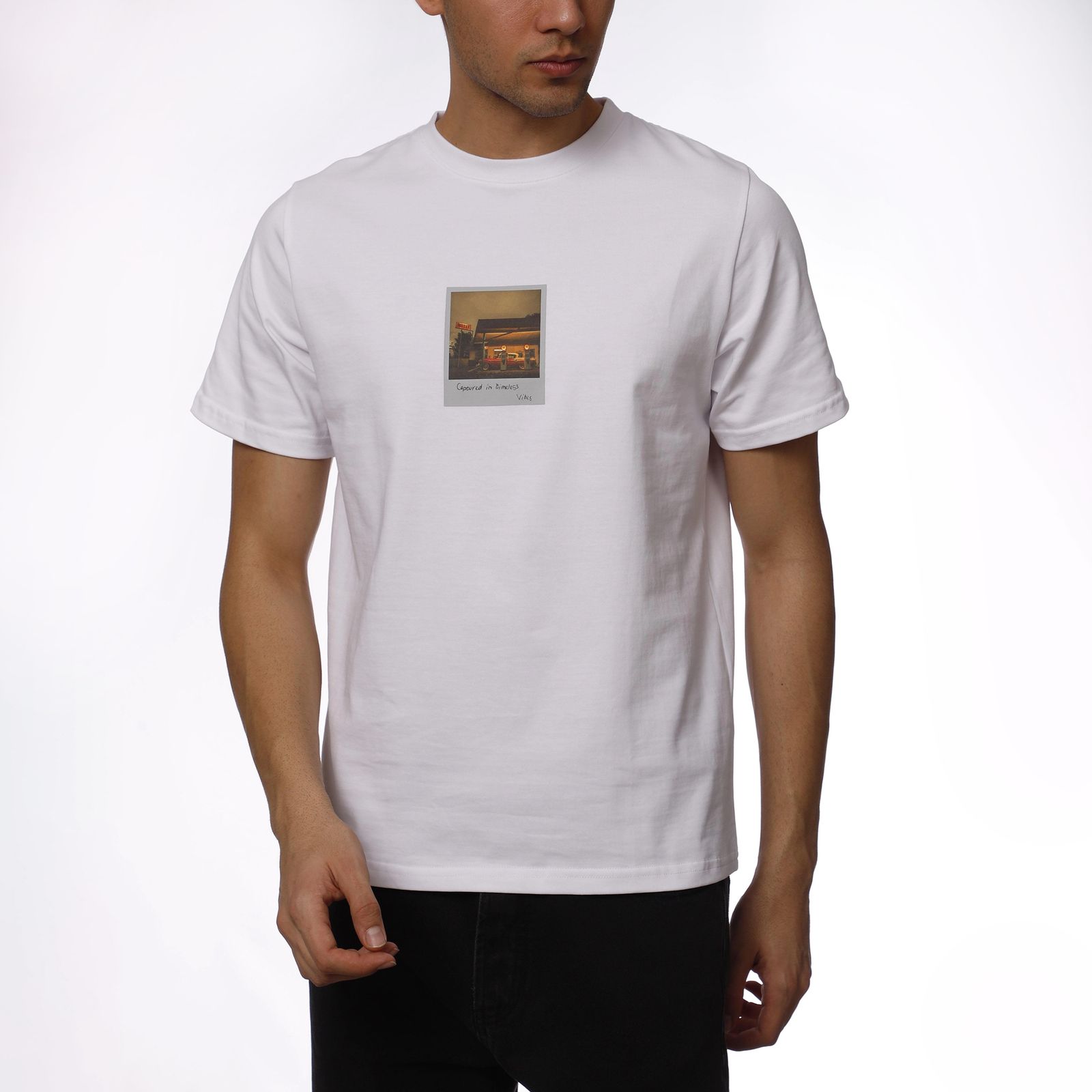 تی شرت آستین کوتاه مردانه ناربن مدل پنجره رنگ سفید -  - 2