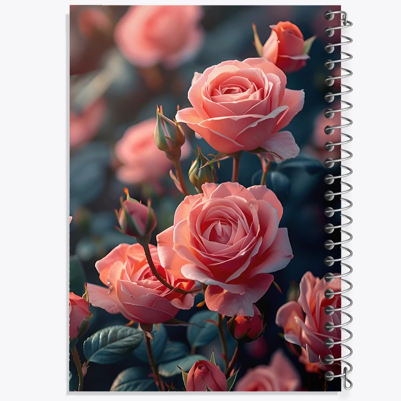 دفتر شطرنجی 50 برگ خندالو طرح گل گلی کد N4632