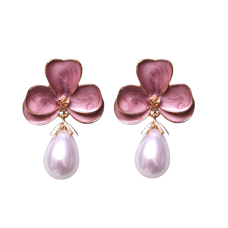 گوشواره میخی زنانه مدل مرواریدی ارکید