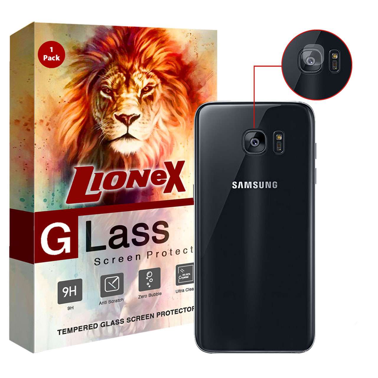 محافظ لنز دوربین لایونکس مدل UTFS مناسب برای گوشی موبایل سامسونگ Galaxy S7 edge