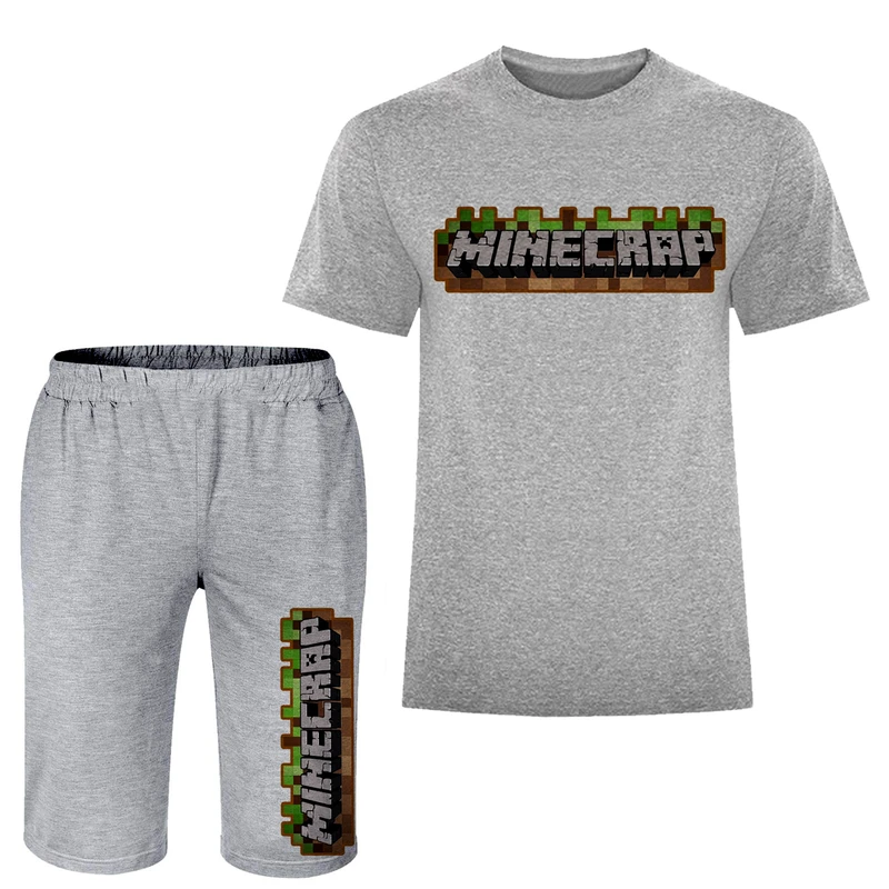 ست تی شرت و شلوارک مردانه مدل ماینکرفت A199