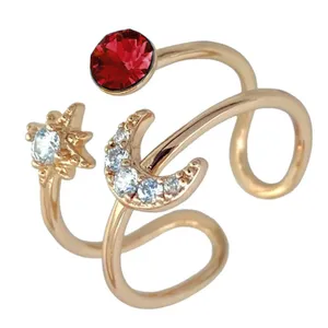 انگشتر زنانه ژوپینگ مدل ماه و ستاره 